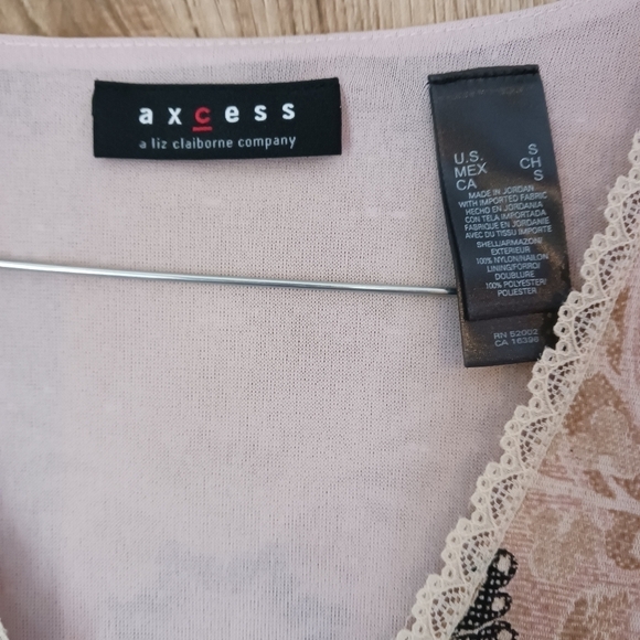 Vintage 90s Y2K Axcess by Liz Claiborne Allover Print Blouse - Picture 5 of 6